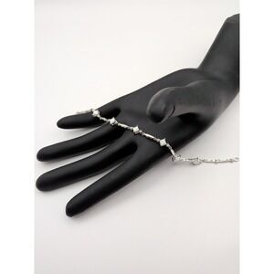 Princess‎ Cut White Opal And Diamond Bracelet With Sterling Silver